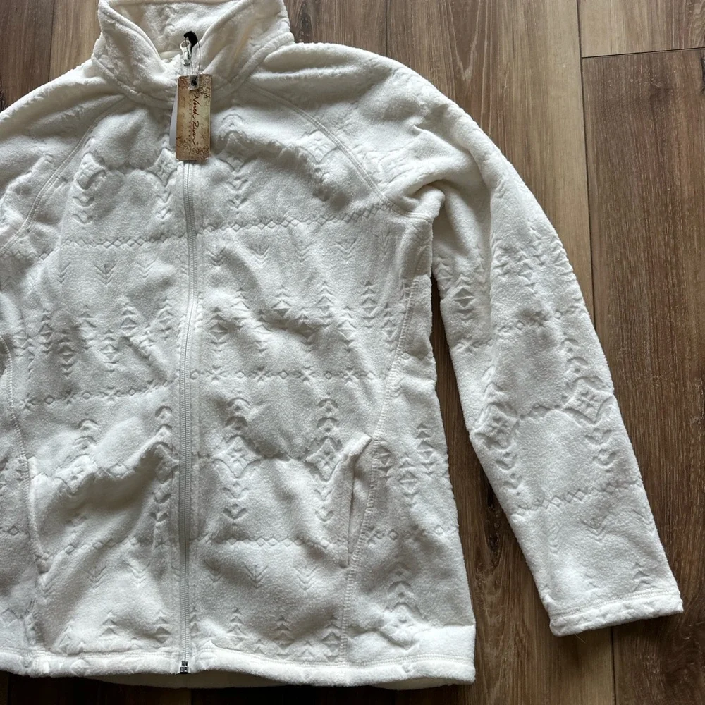 North River Women's ivory Zip-Up Sweater size small NWT